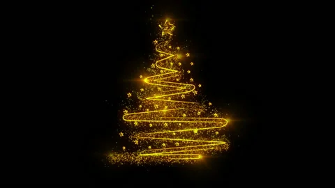 Animation of glittering particles form a Xmas Tree Stock Footage 171000702