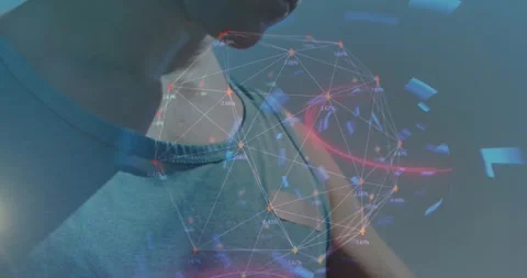 Animation of globe and network of connections over pattern Stock Footage 329026917