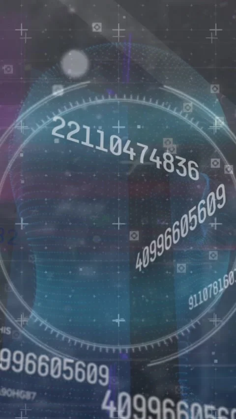 Animation of globe and network of connections with icons over blue background Stock Footage 341976474