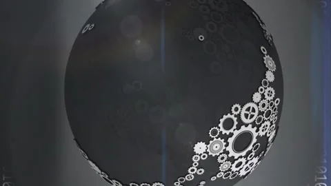 Animation of globe with binary coding and data processing over dark background Stock Footage 312673295
