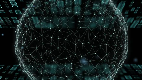 Animation of globe with binary coding and data processing over dark background Stock Footage 312673316