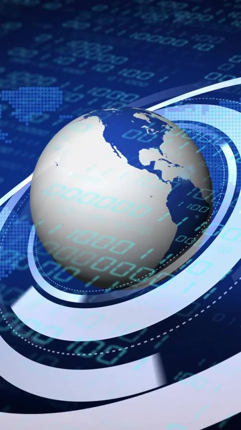 Animation of globe with binary coding and data processing over dark background Stock Footage 320759212