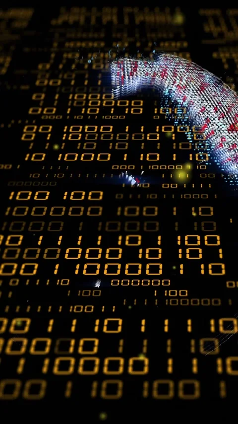 Animation of globe with binary coding and data processing over dark background Stock Footage 320759230