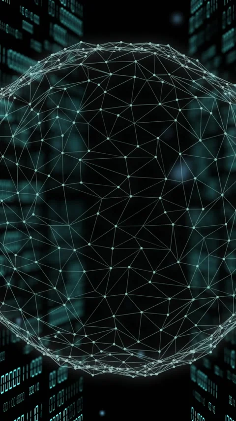 Animation of globe with binary coding and data processing over dark background Stock Footage 320759232