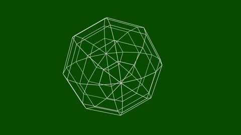 Animation of a globe grid on a green background. 4k Stock Footage 238853317
