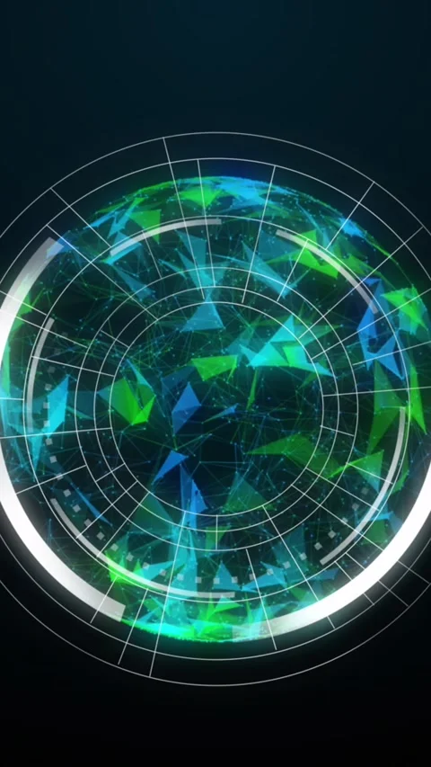 Animation of globe with network of connections on dark background Stock Footage 341953201