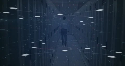 Animation of globe with network of connections over pattern Stock Footage 328822449