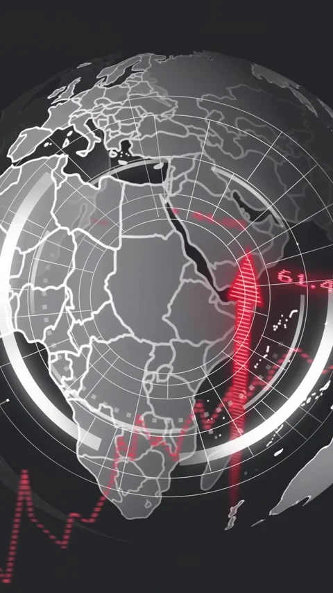 Animation of globe, networks and digital data processing over black background 库存影片 320444398