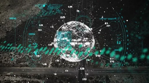 Animation of globe over data processing Stock-Footage 327197526