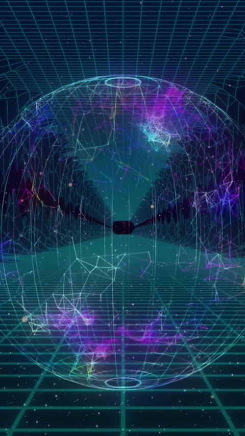 Animation of globe over digital mountains on black background Stock Footage 323911102