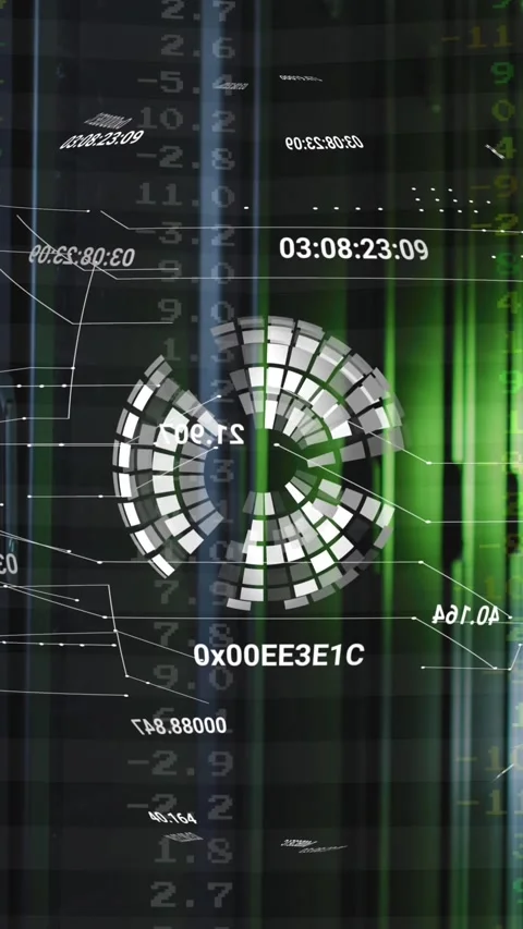 Animation of globe rotating over servers Video stock 324021835