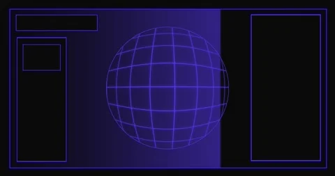 Animation globe scan tech futuristic Stock Footage 313917824