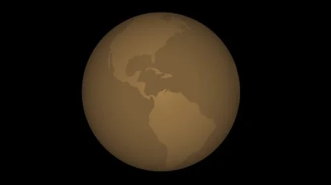 Animation of globe in sepia Stock Footage 2707419