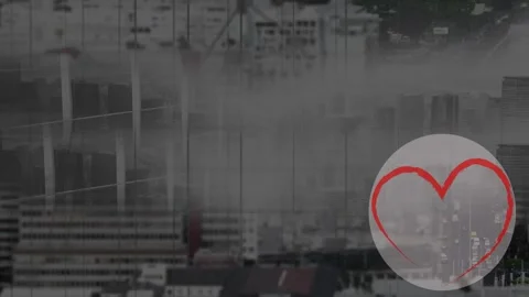 Animation of globe spinning and data processing over cityscape Stock Footage 330474802
