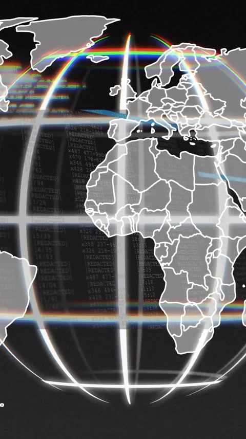 Animation of globe spinning over world map and data processing Stock Footage 342003136