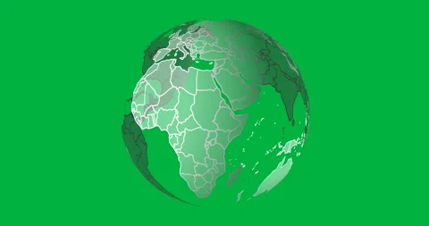 Animation of globe with world map rotati... | Stock Video | Pond5