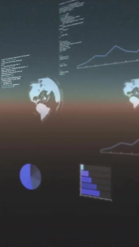 Animation of globes, graphs and computer language over abstract background 스톡 동영상 323578832