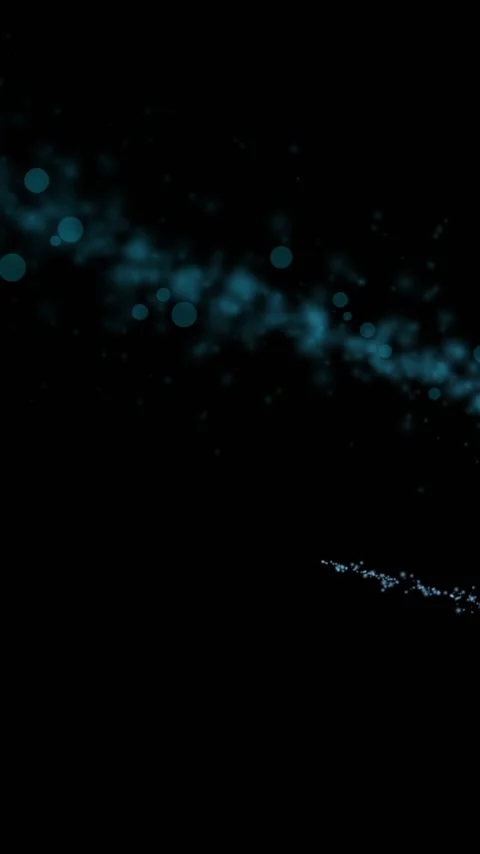 Animation of glowing blue light trial with copy space on black background Stock Footage 341918755