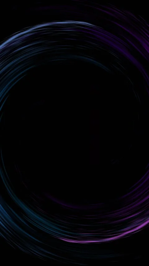 Animation of glowing circle of purple and blue light trial with copy space on Stock Footage 341953546