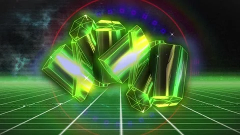 Animation of glowing computer circuit board and light trails Stock Footage 327586959