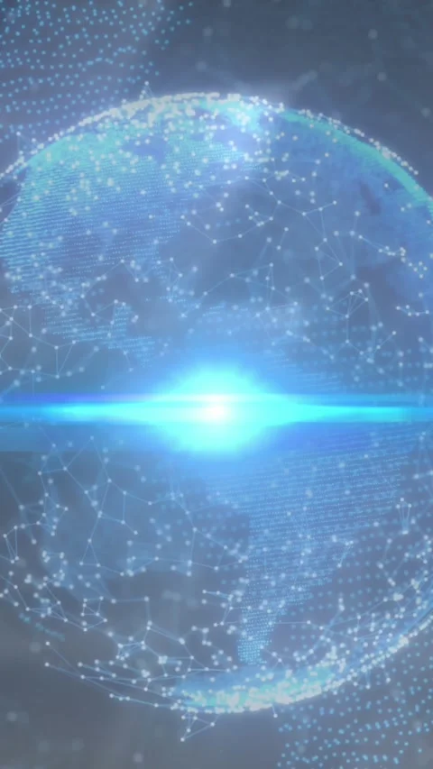 Animation of glowing globe with network of connections Stock Footage 342004172