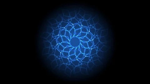 Animation of glowing laser geometric islamic pattern. Abstract light background Stock Footage 71818336