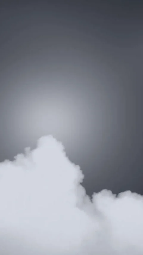 Animation of glowing light and cloud of smoke on black background Stock Footage 343780048