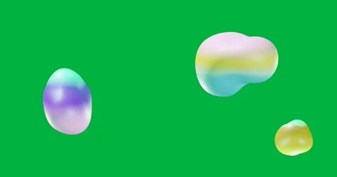 Animation of glowing light blobs moving on transparent background Stock Footage 347311261