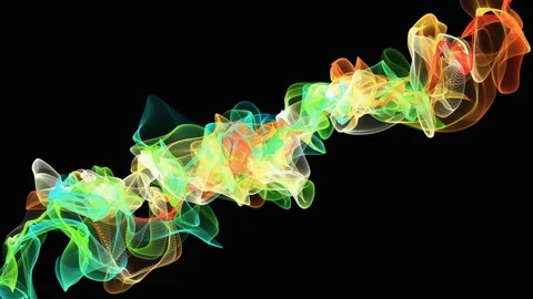 Animation glowing light effects and lasers on a black background. Video stock 124766053