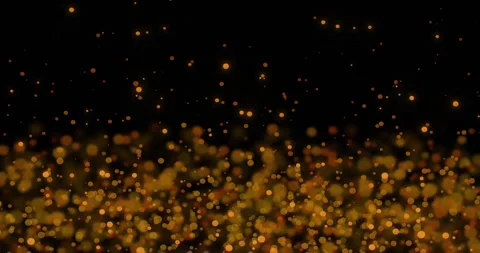Animation of glowing light spots moving over black background Stock Footage 330256143