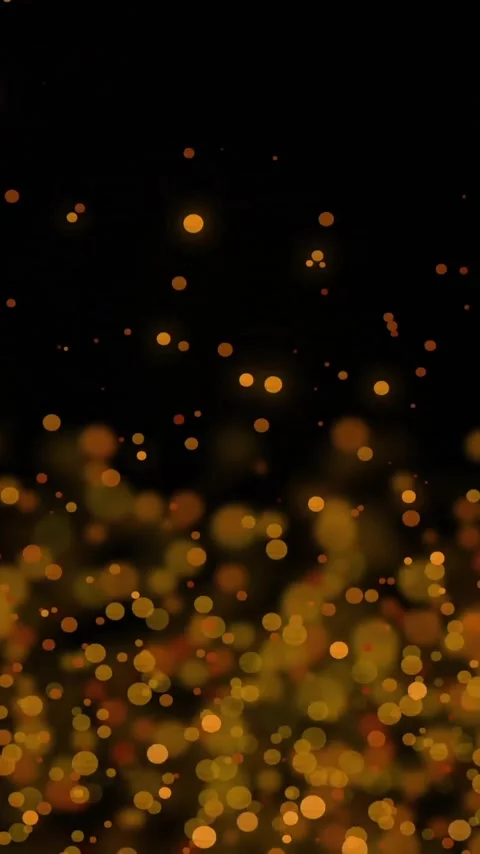 Animation of glowing light spots moving over black background Stock Footage 341991874