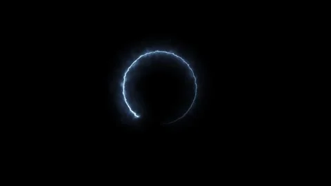 Animation of glowing neon circle frame. Neon circle recycling animation . Stock Footage 294559077