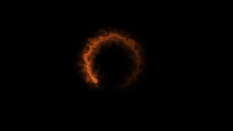 Animation of glowing neon circle frame. Neon circle recycling animation . Stock Footage 294559394