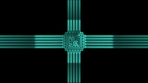 Animation of glowing neon Electric Brain icon isolated .creative idea with .. Stock Footage 298927370