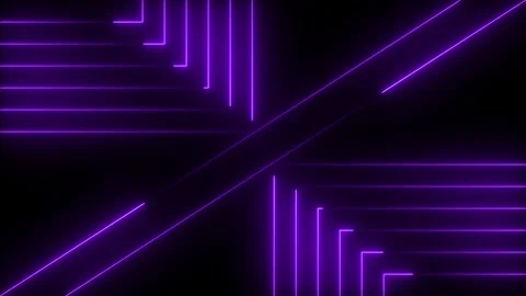 Animation of glowing neon lights blinking lines moving. Neon purple outline.. Stock-Footage 336203255