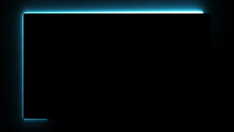 Animation of a glowing neon rectangle frame. Stockbeeldmateriaal 336858669