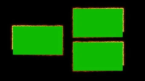 Animation of a glowing neon rectangle frame for YouTube end themes. Vídeos de archivo 336950656