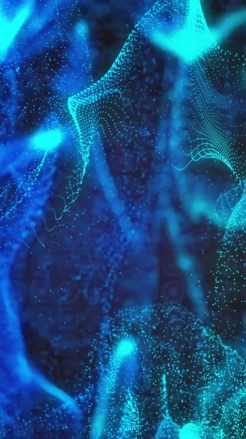 Animation of glowing network of connections over pattern on black background Video stock 320216270