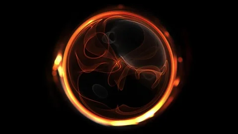 Animation of glowing orb with energy waves for cosmic concept 库存影片 302480783