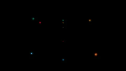 Animation of glowing particles. Movement of lights. Cartoon alpha channel Stock Footage 111012200