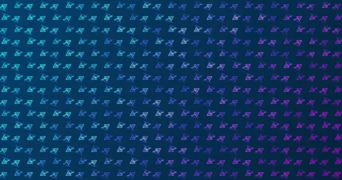 Animation of glowing pattern moving over blue background Stock Footage 309266442