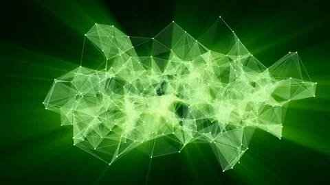 Animation of glowing plexus network transforming to neon french text - FUTURE. Stock Footage 103118275