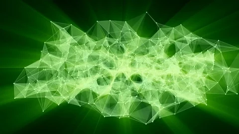 Animation of glowing plexus network transforming to neon french text - Stories. Stock Footage 103184728