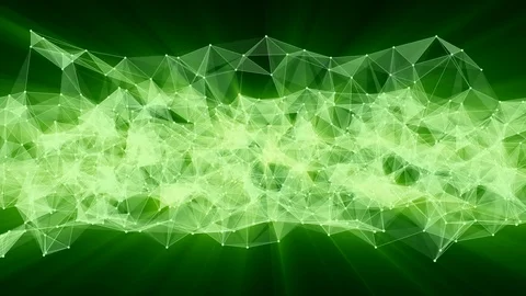 Animation of glowing plexus network transforming to neon deutsch text - Join us. Stock Footage 103287906