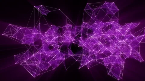 Animation of glowing plexus network transforming to neon chinese text - Join us. Stock Footage 103288820
