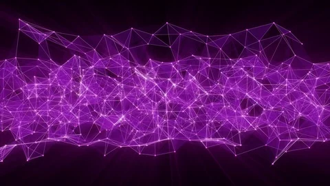 Animation of glowing plexus network transforming to neon deutsch text - Join us. Stock Footage 103288938