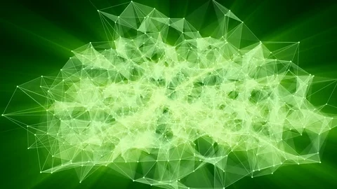 Animation of glowing plexus network transforming to neon deutsch text - welcome. Stock Footage 103340139