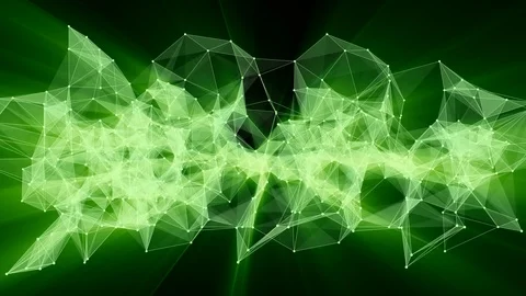 Animation of glowing plexus network transforming to neon french text - welcome. Stock Footage 103340593