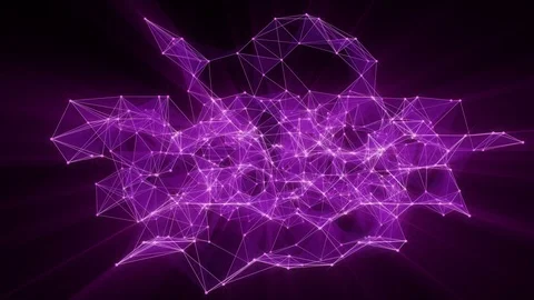 Animation of glowing plexus network transforming to arab text - communication. Stock Footage 103401008