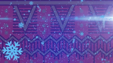 Animation of glowing purple stripes and exploding pink grid 動画素材 326879043